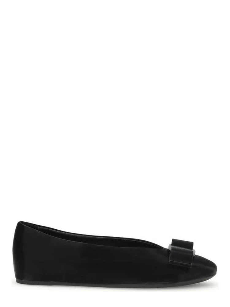 Black Calf Leather Bos Taurus Ballet Flats