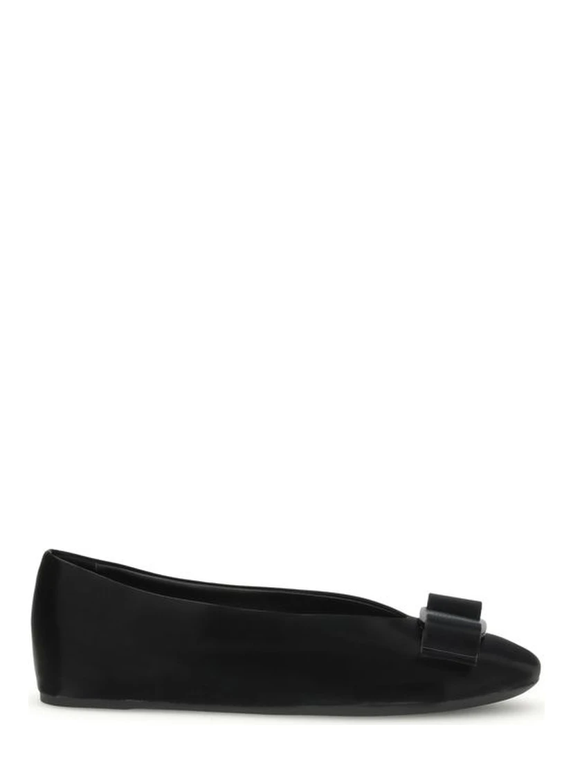 Black Calf Leather Bos Taurus Ballet Flats