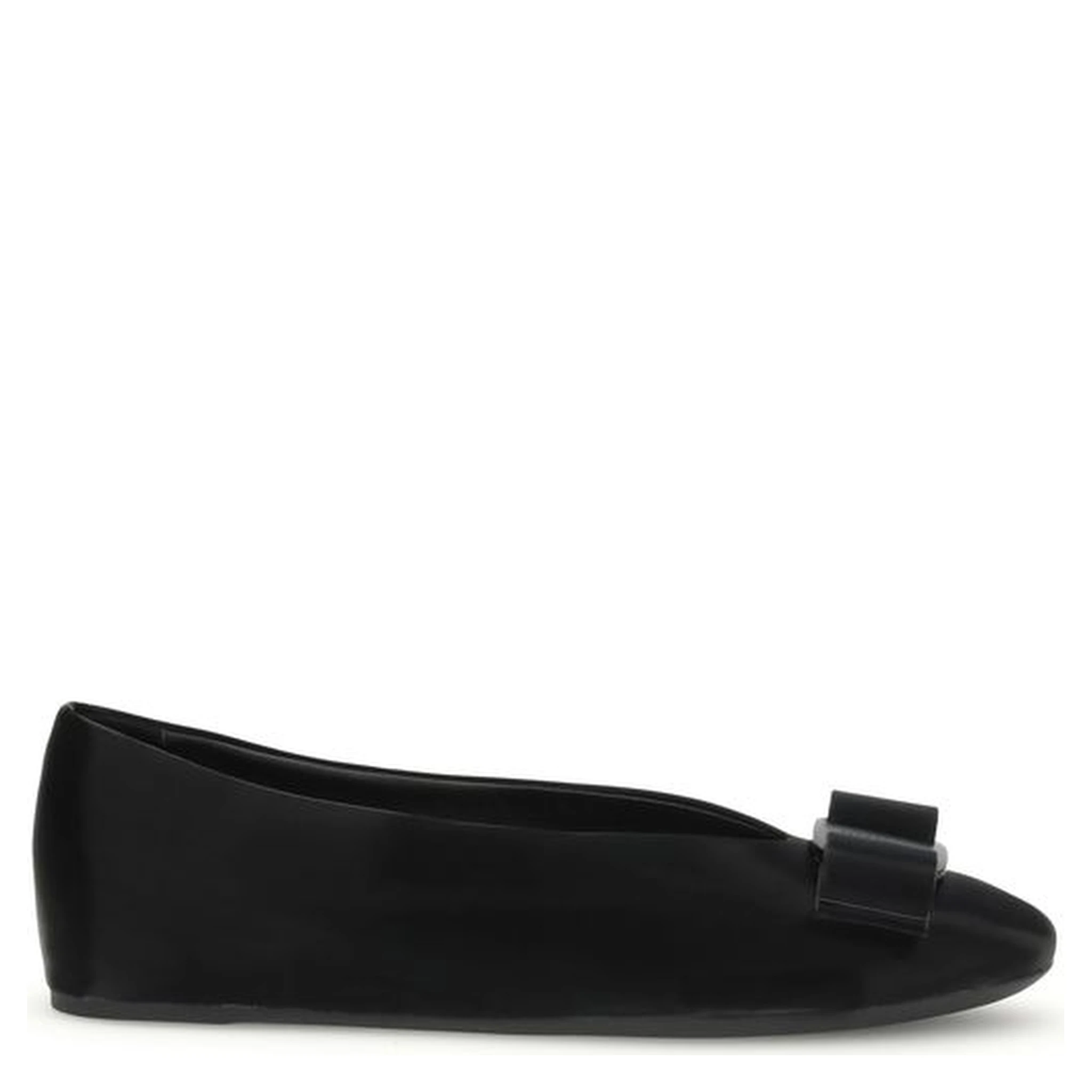 Black Calf Leather Bos Taurus Ballet Flats