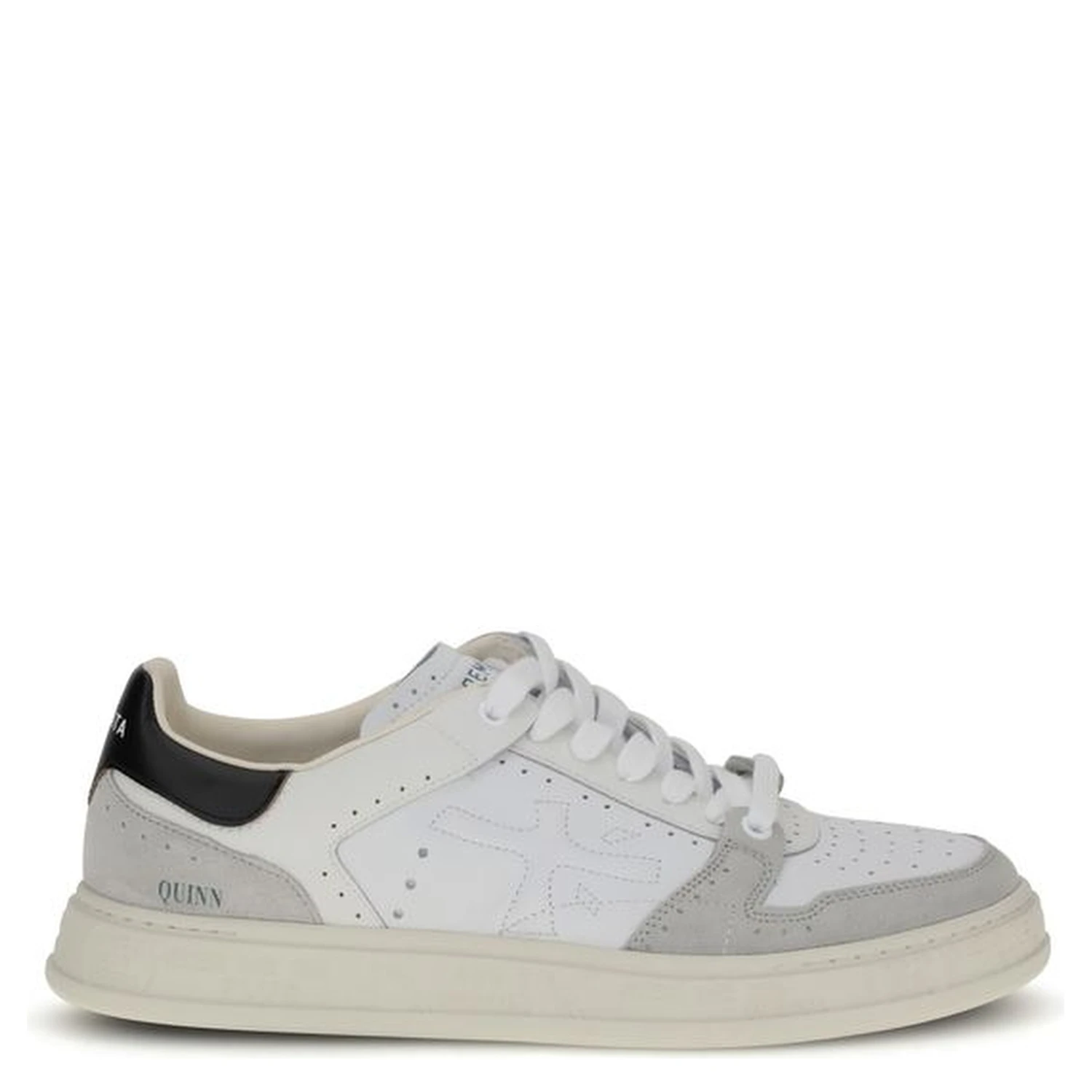 White Calf Leather Bos Taurus Low Top Sneakers