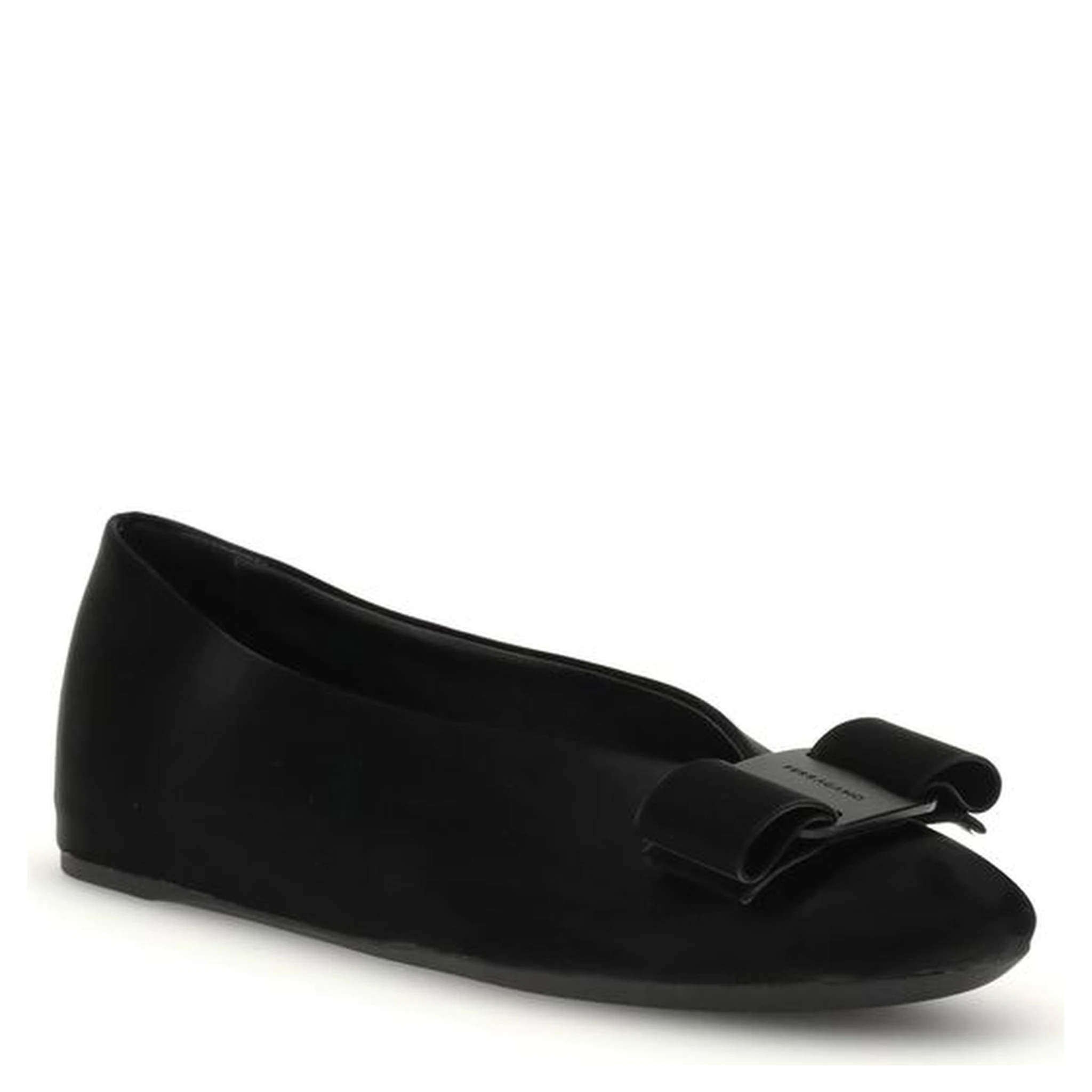 Black Calf Leather Bos Taurus Ballet Flats
