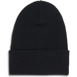 Black Fleece Wool Beanie
