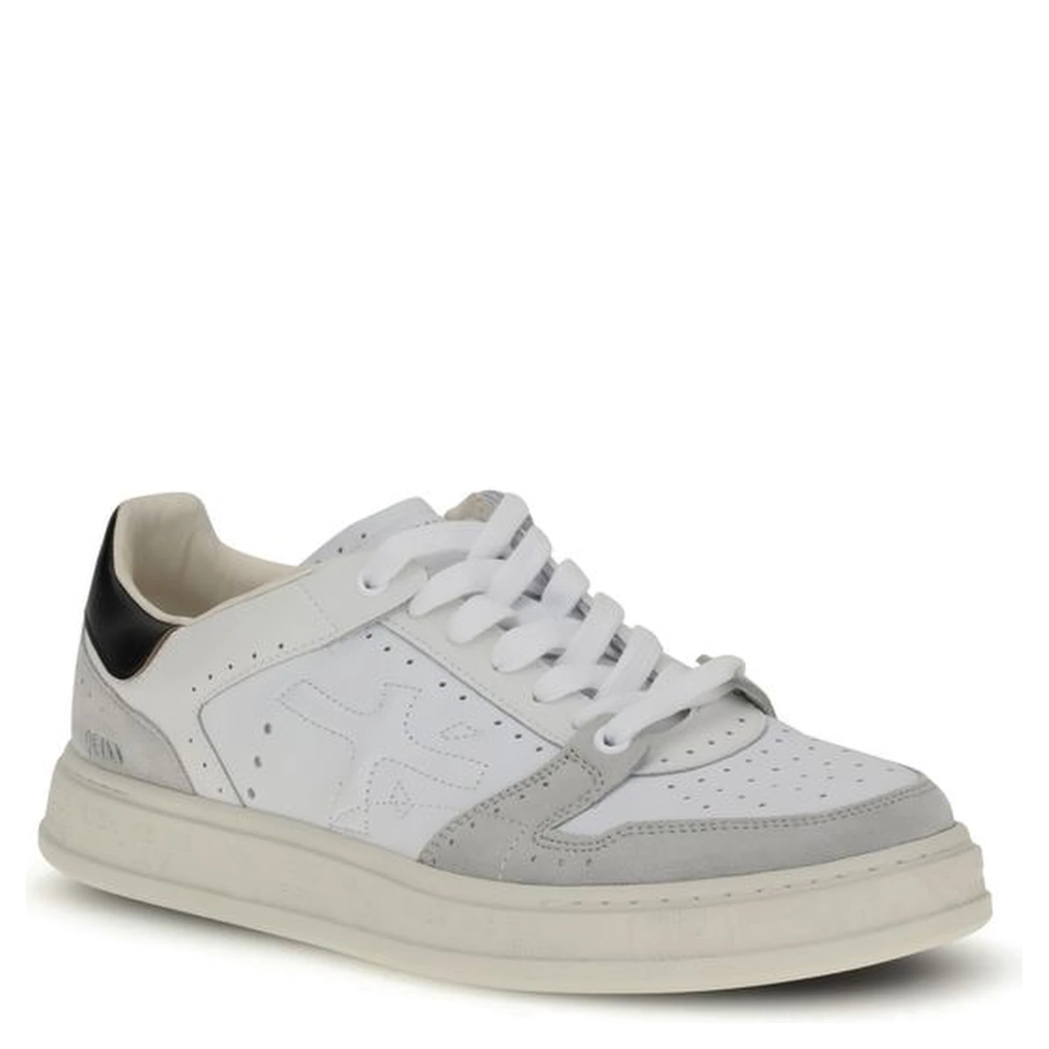 White Calf Leather Bos Taurus Low Top Sneakers