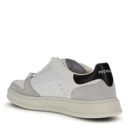 White Calf Leather Bos Taurus Low Top Sneakers