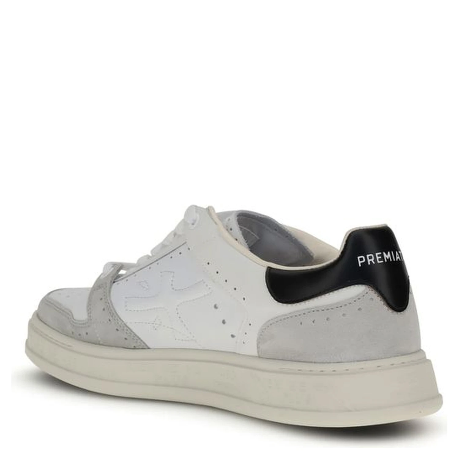 White Calf Leather Bos Taurus Low Top Sneakers
