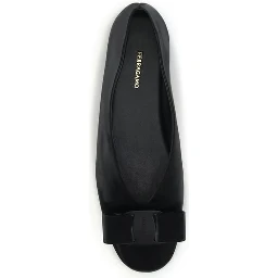 Black Calf Leather Bos Taurus Ballet Flats