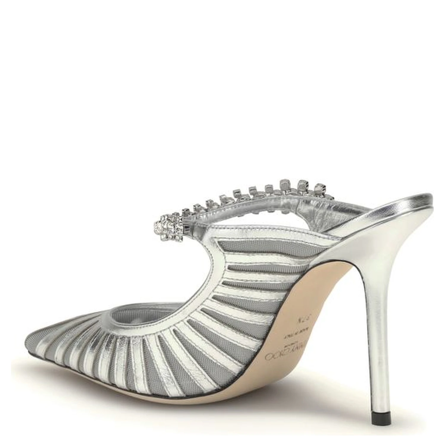 Silver Leather High Heel Pumps