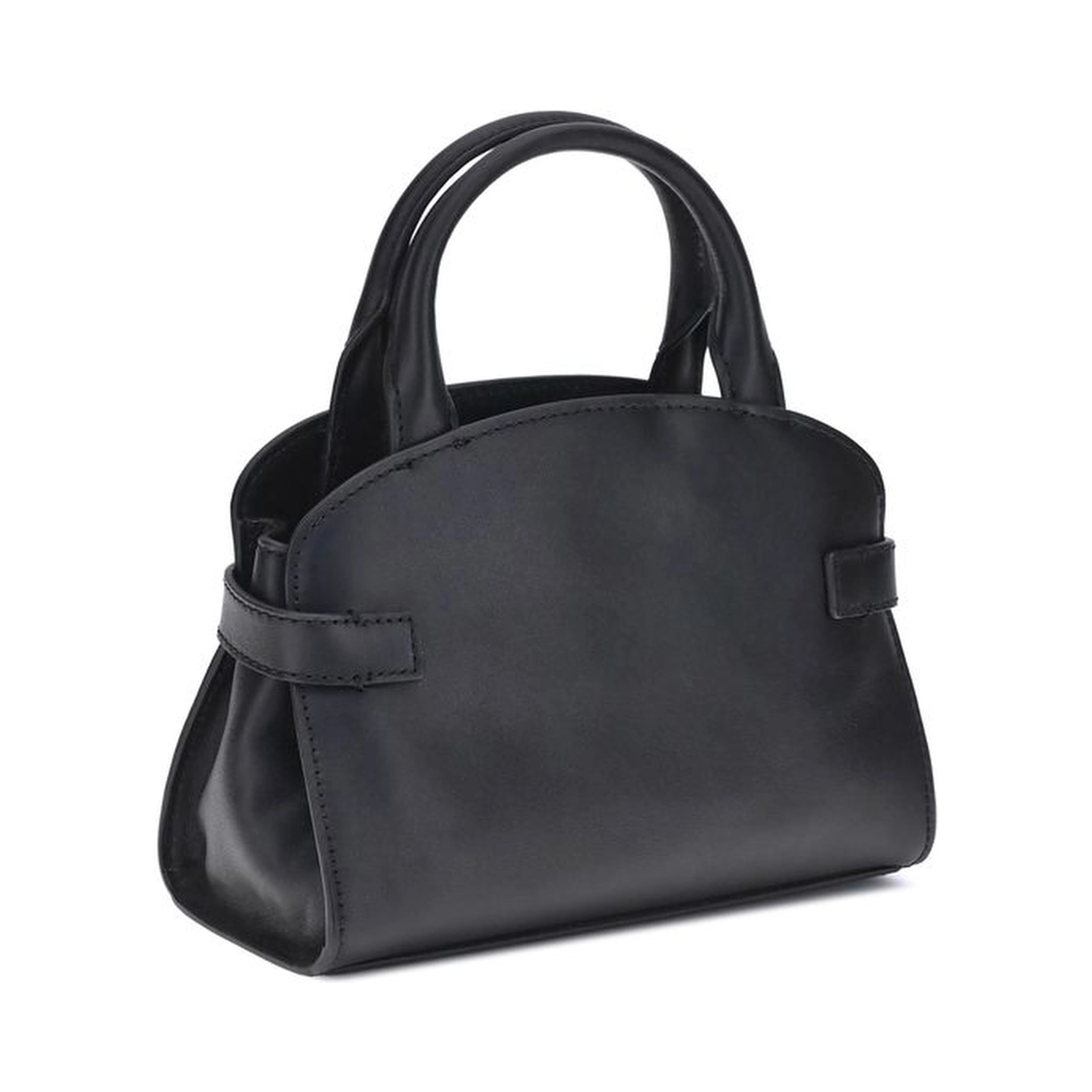 Black Calf Leather Bos Taurus Handbag