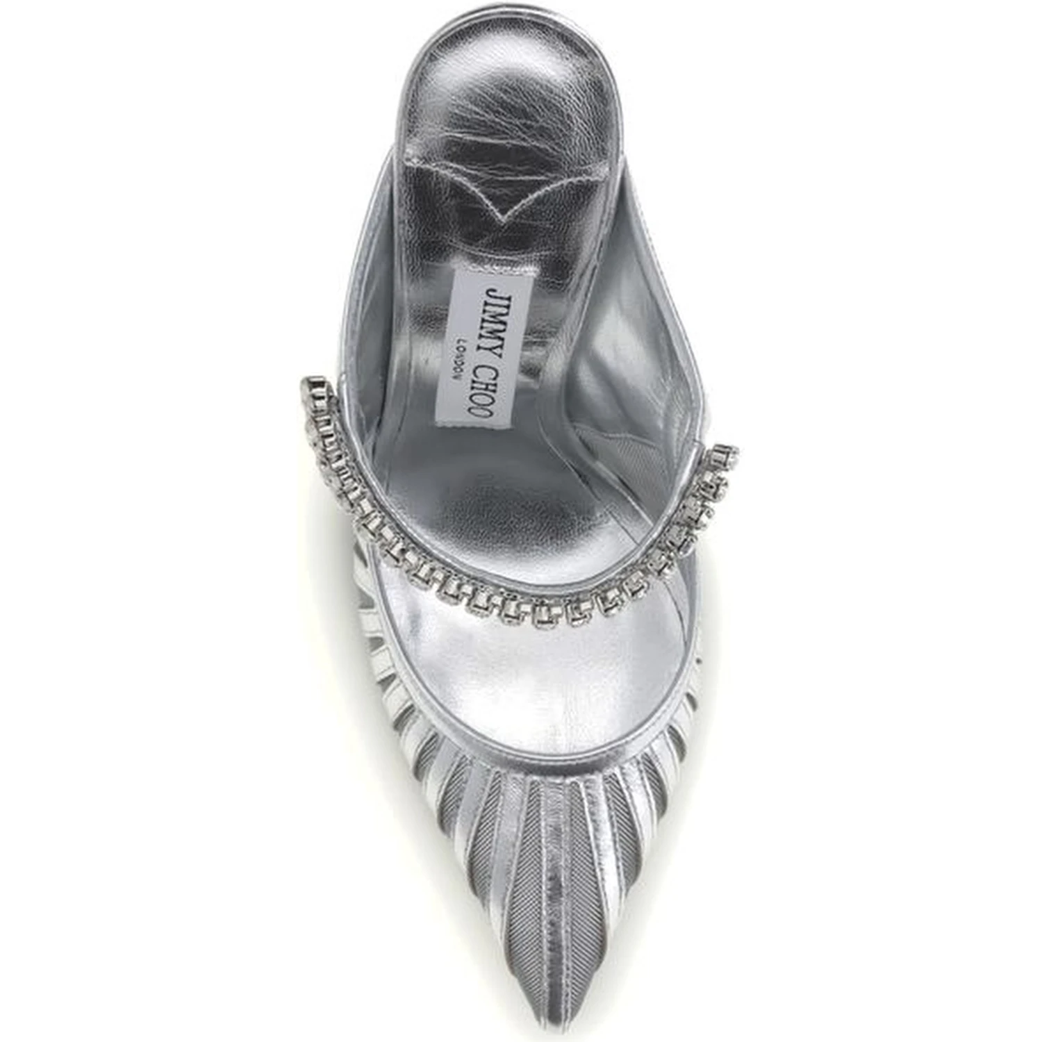 Silver Leather High Heel Pumps