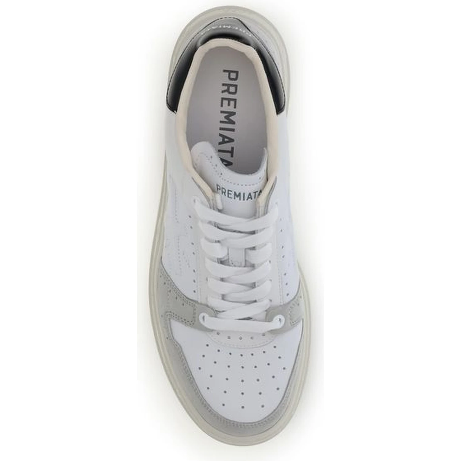 White Calf Leather Bos Taurus Low Top Sneakers