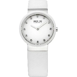 White Fur Dress Watch