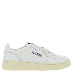 White Calf Leather Bos Taurus Low Top Sneakers