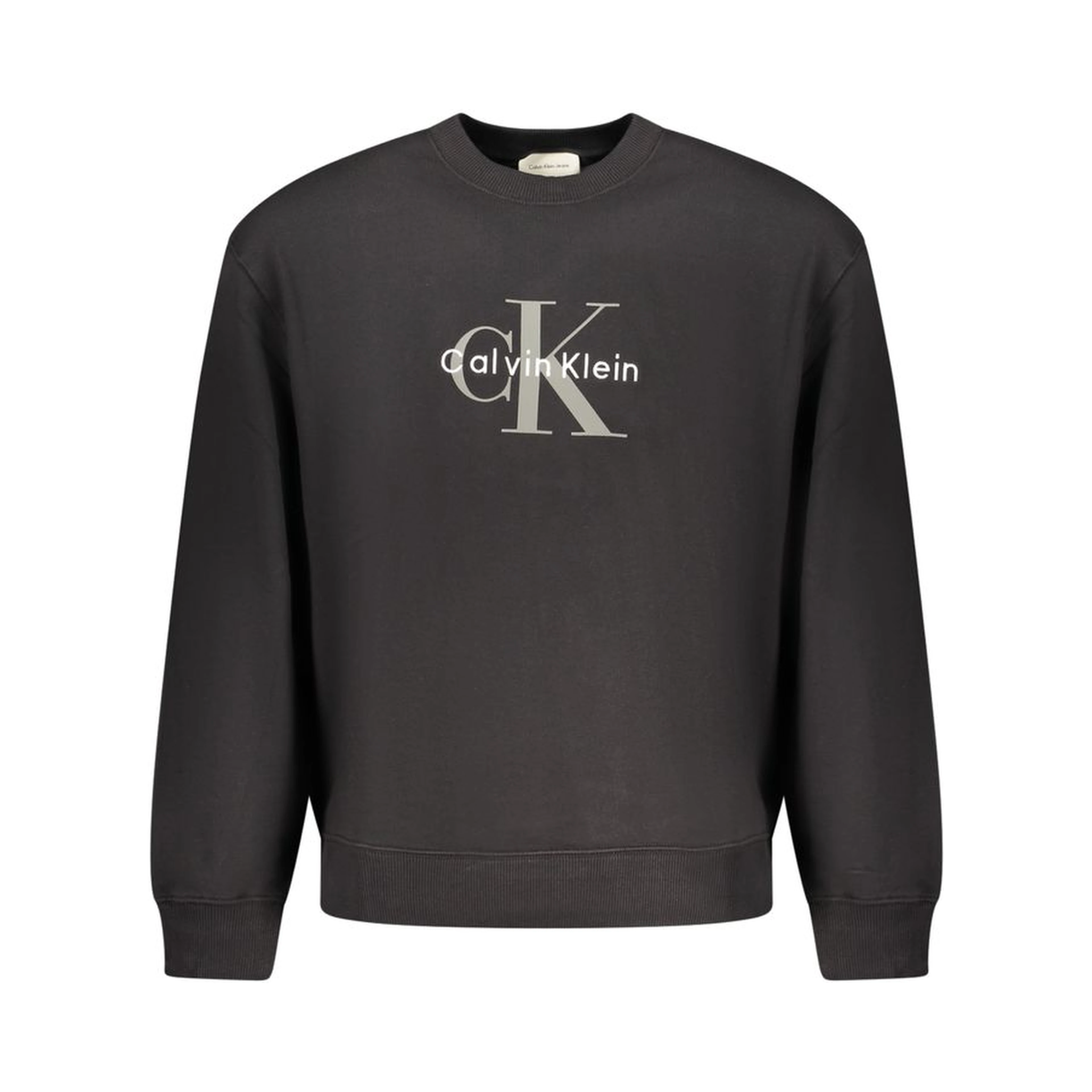 Black Cotton Men Sweater