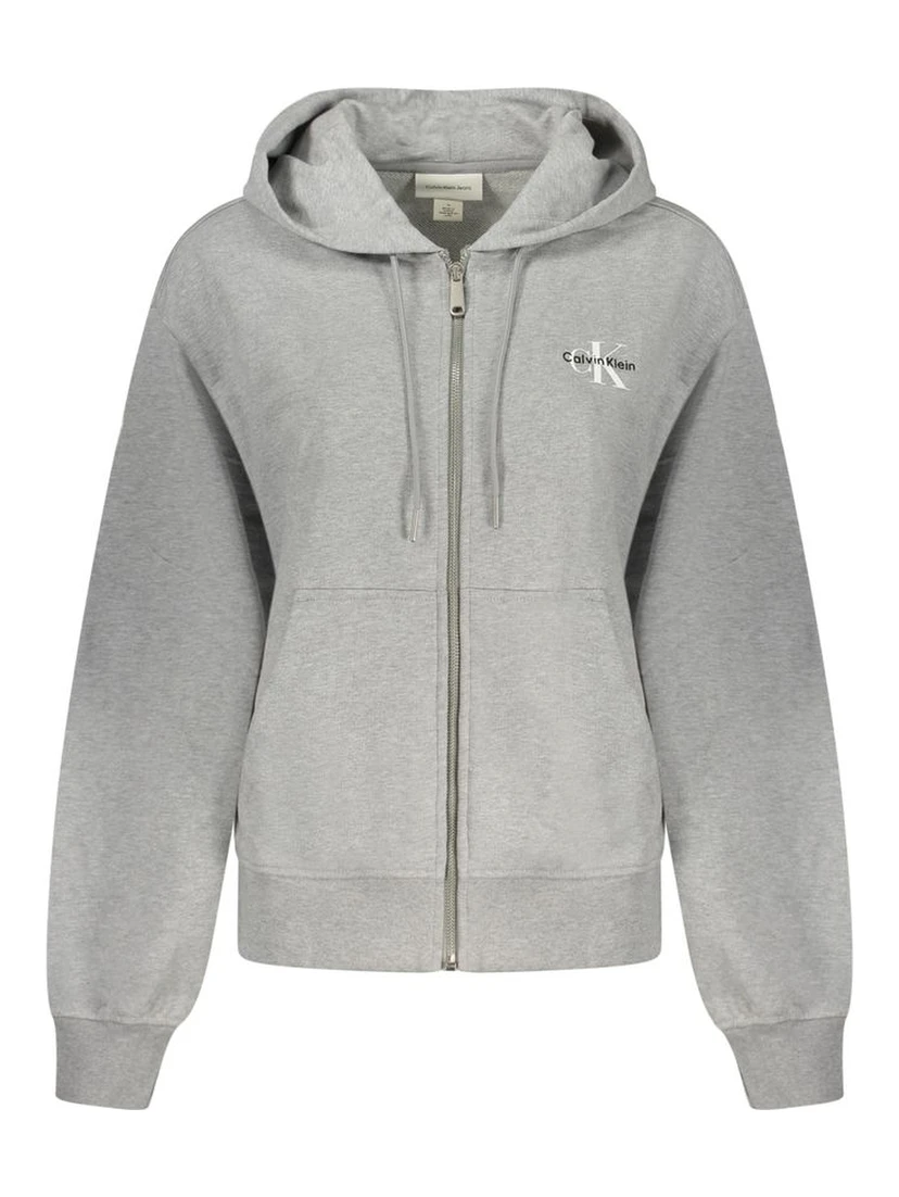 Gray Cotton Women Sweater