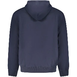 Blue Cotton Men Sweater