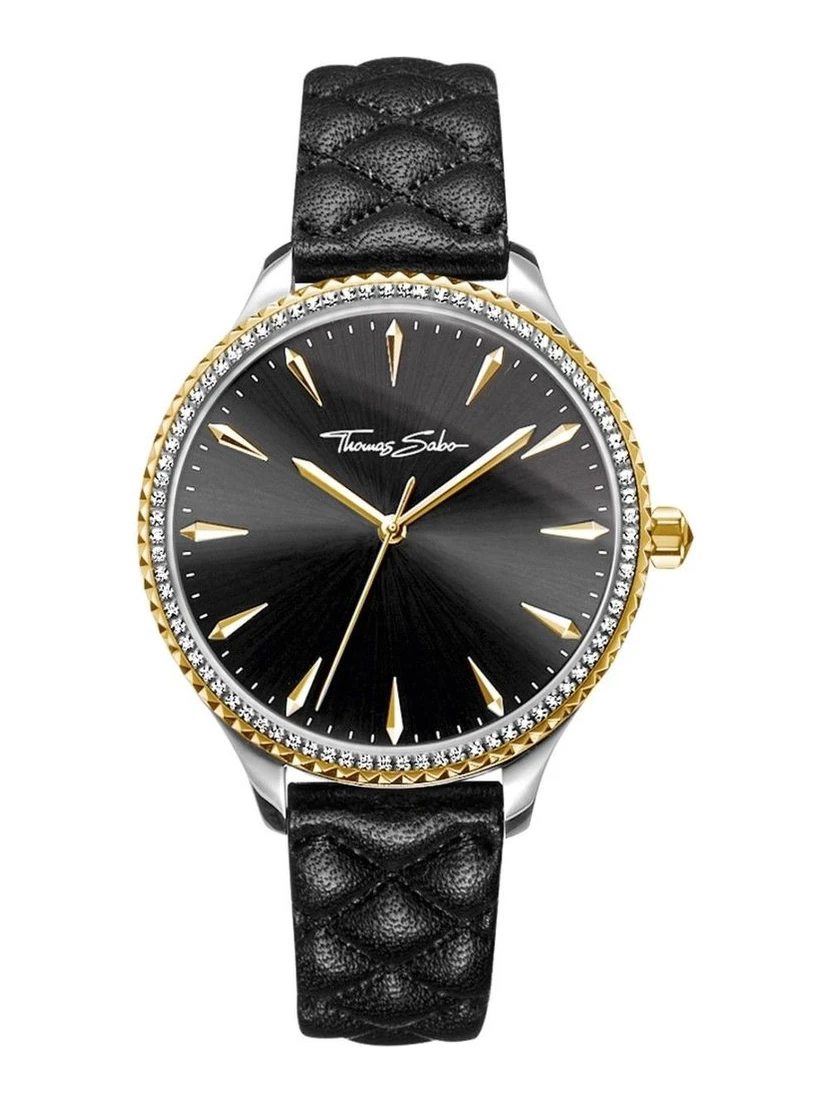 Black Leather Dress Watch