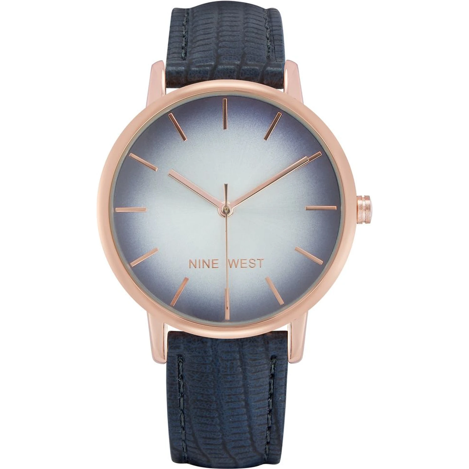 Blue Leather Dress Watch