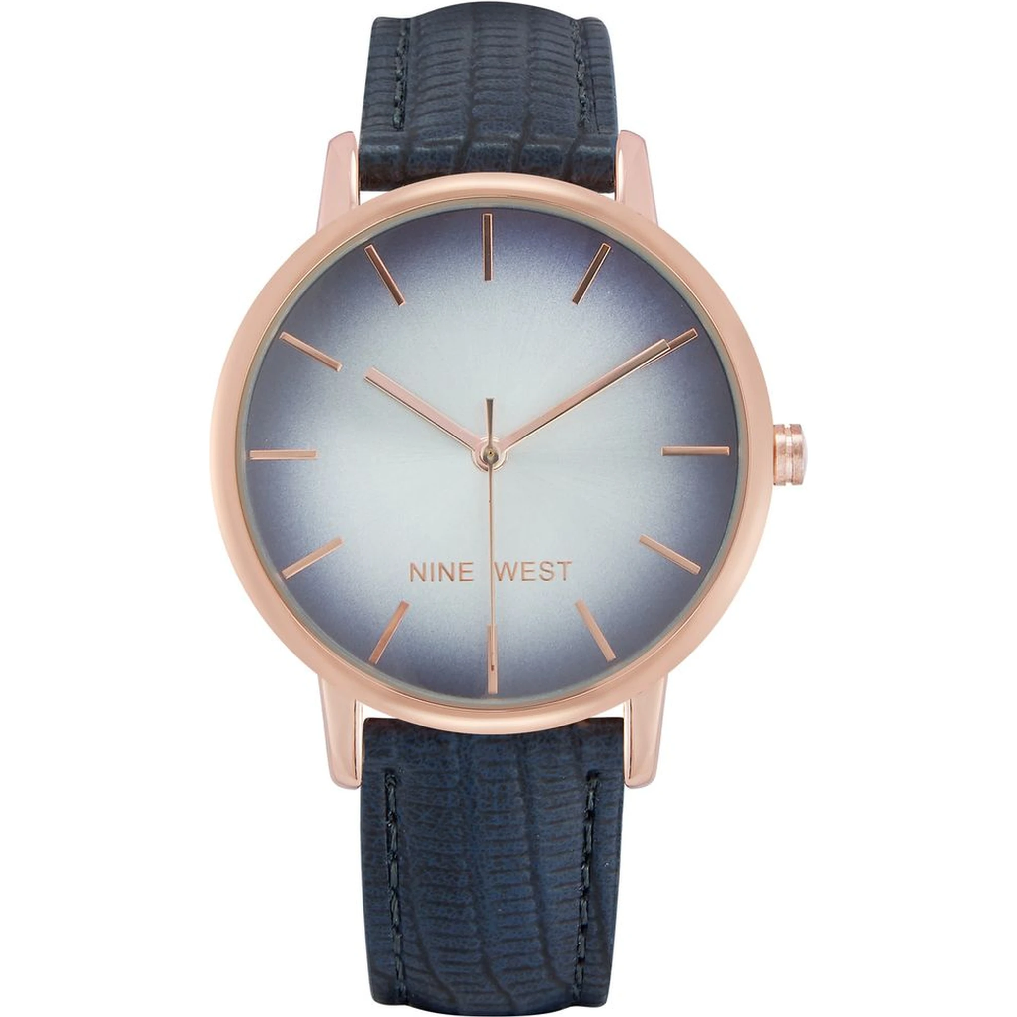 ساعة يد رسمية من الجلد الأزرق