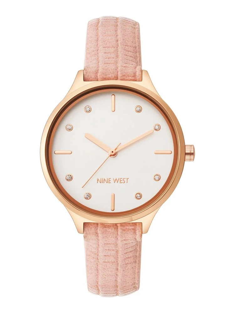 Multicolor Leather Dress Watch