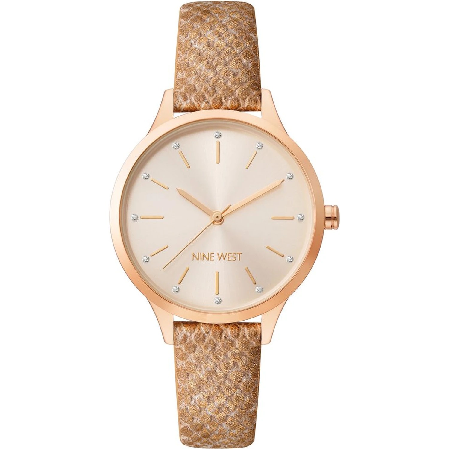 Multicolor Leather Dress Watch