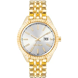 Gold Metal Dress Watch