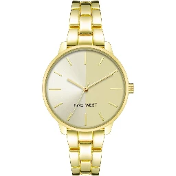 Gold Metal Dress Watch