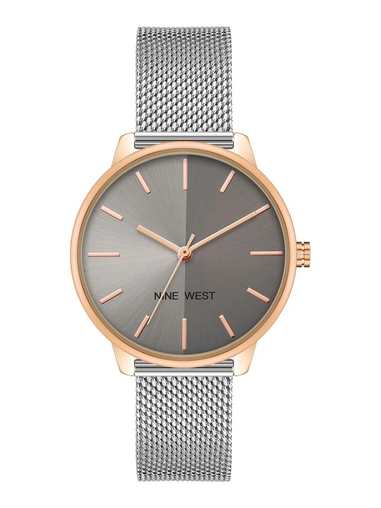 Gray Stainless Steel Bracelet Watch