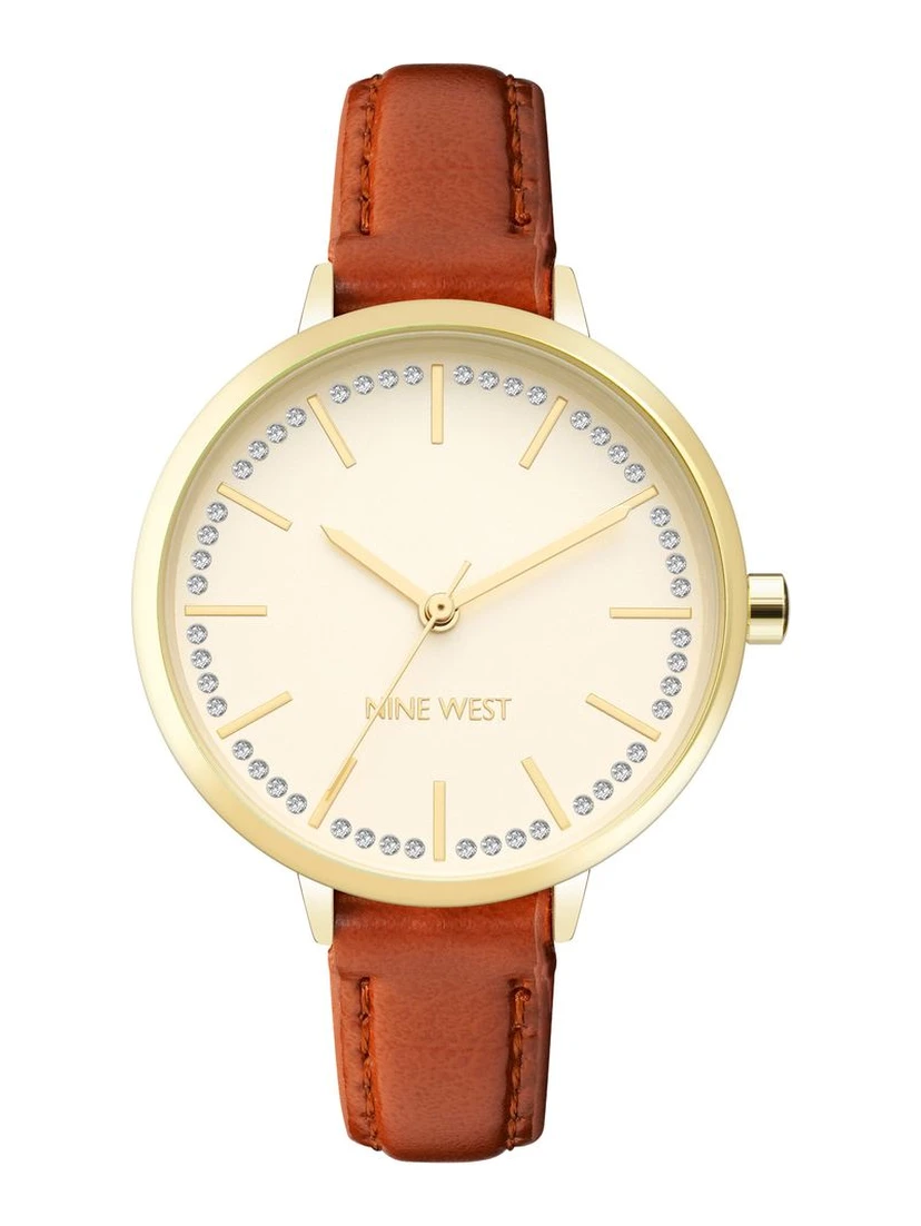 Brown Leather Dress Watch