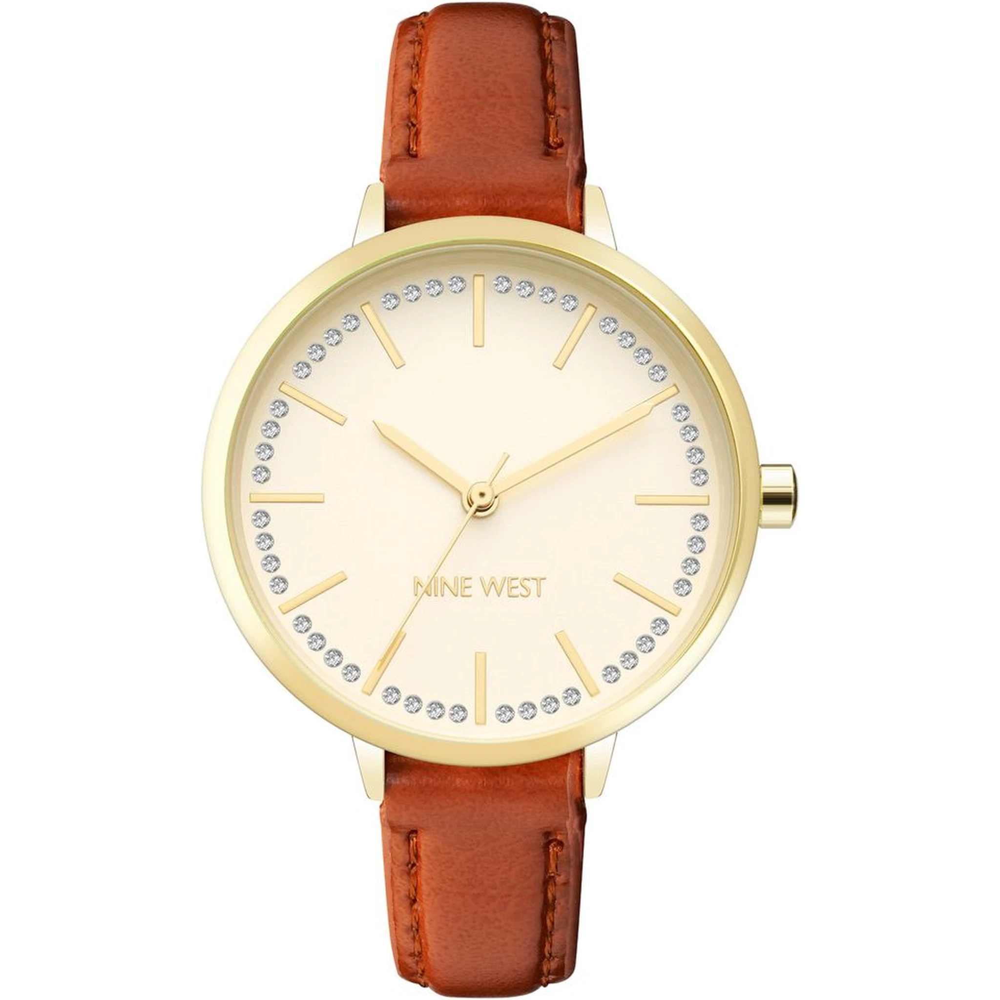 Brown Leather Dress Watch