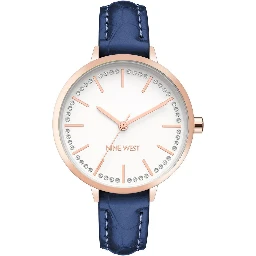 ساعة يد رسمية من الجلد الأزرق