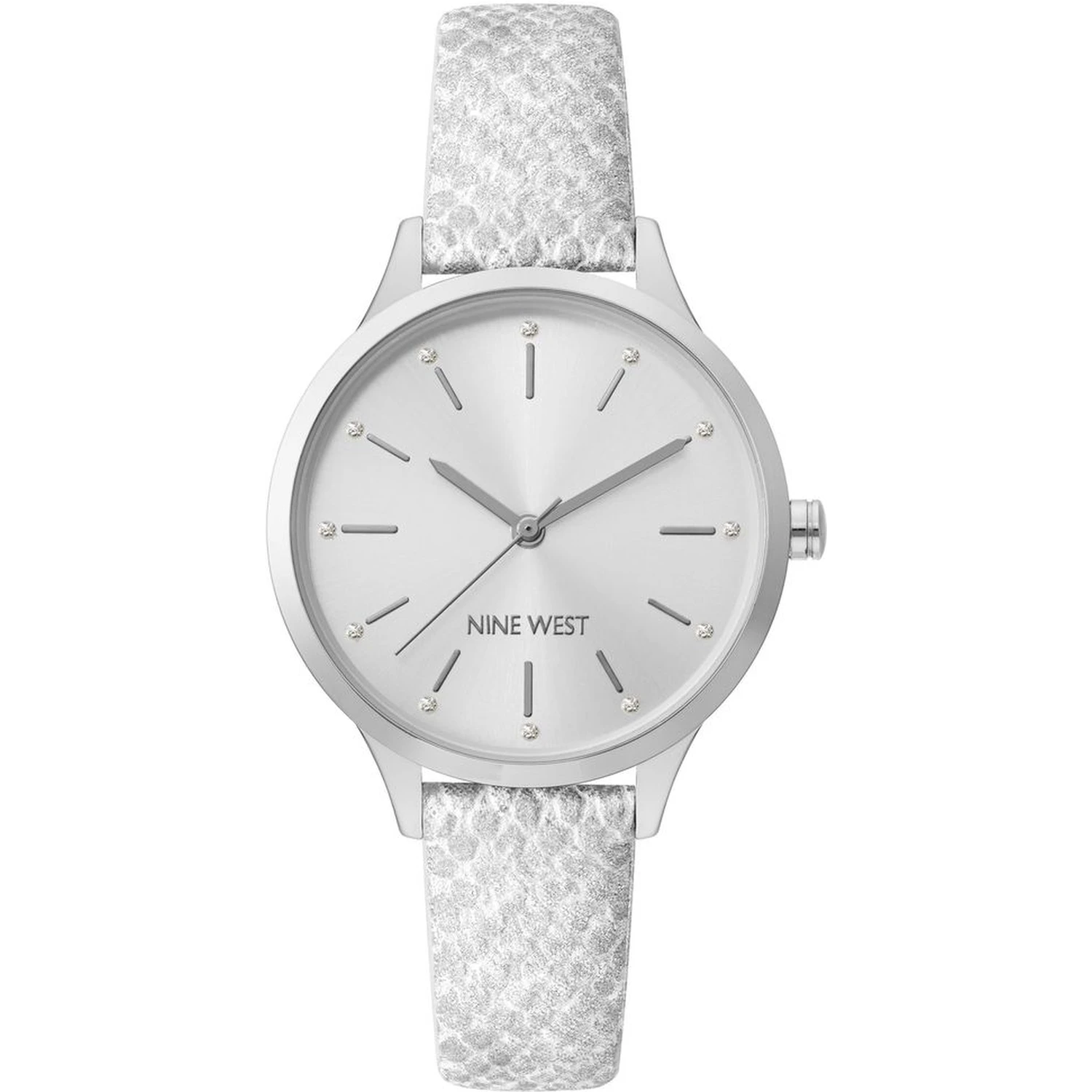 Gray Leather Dress Watch