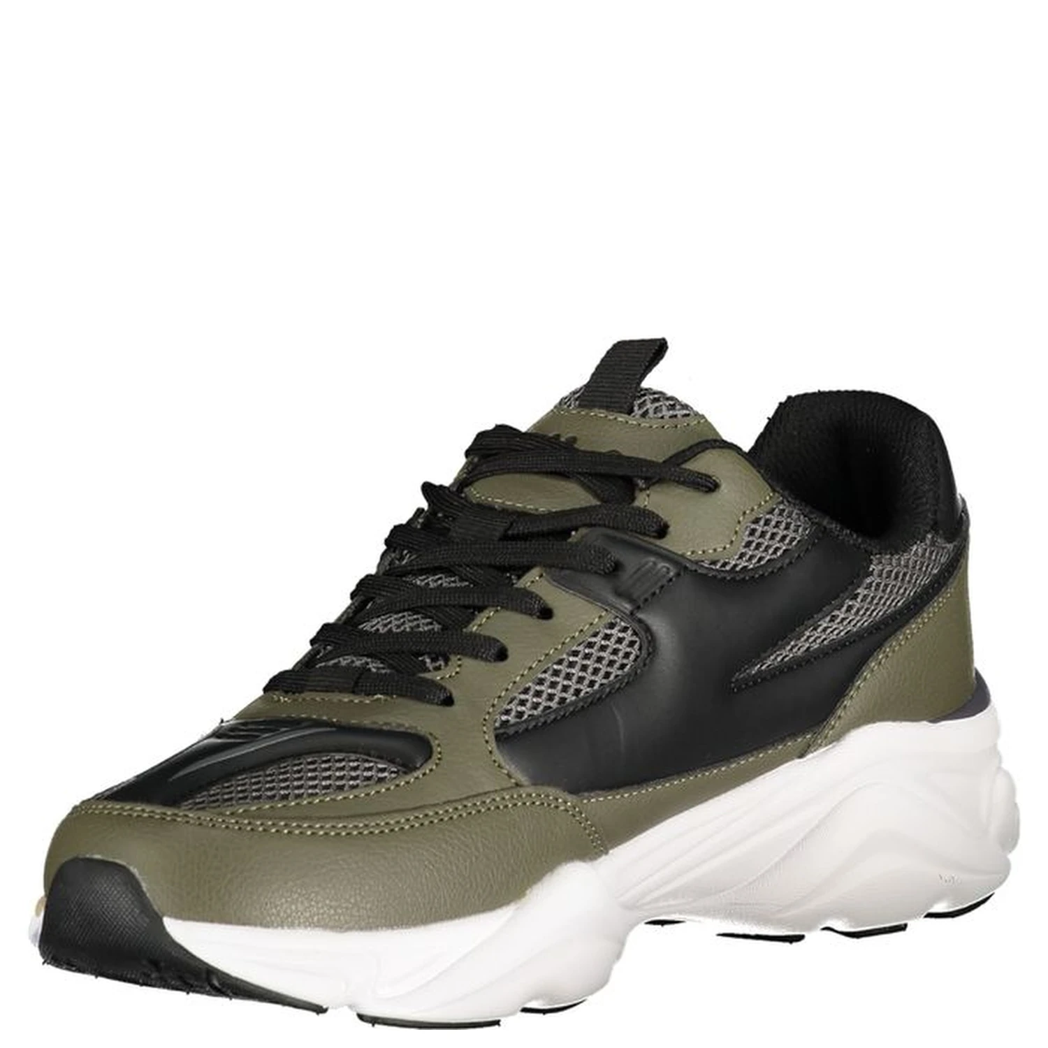 Green Polyester Men Sneaker