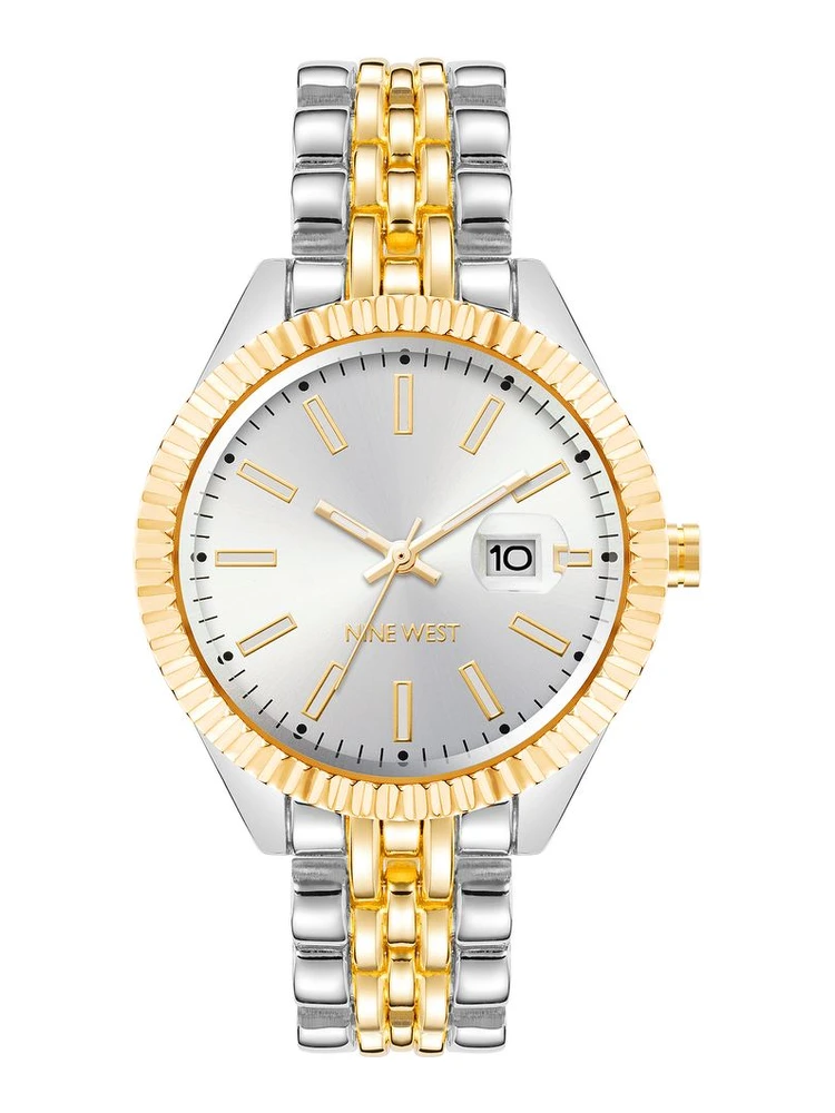 Multicolor Metal Dress Watch