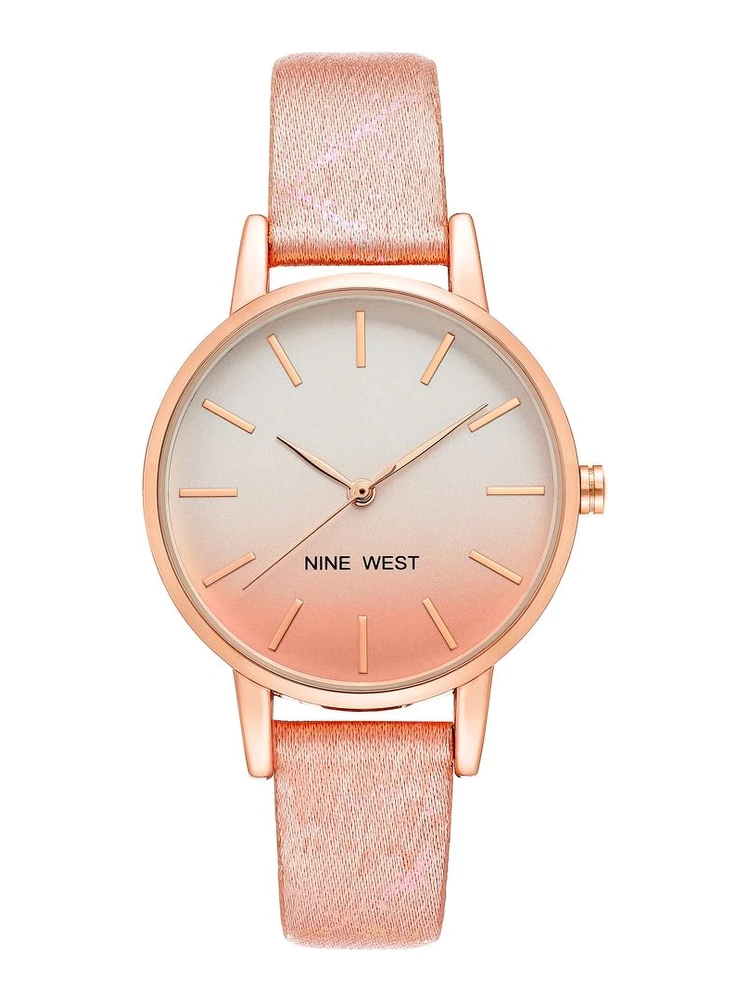 Multicolor Leather Dress Watch