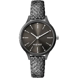 ساعة يد رسمية من الجلد الأسود