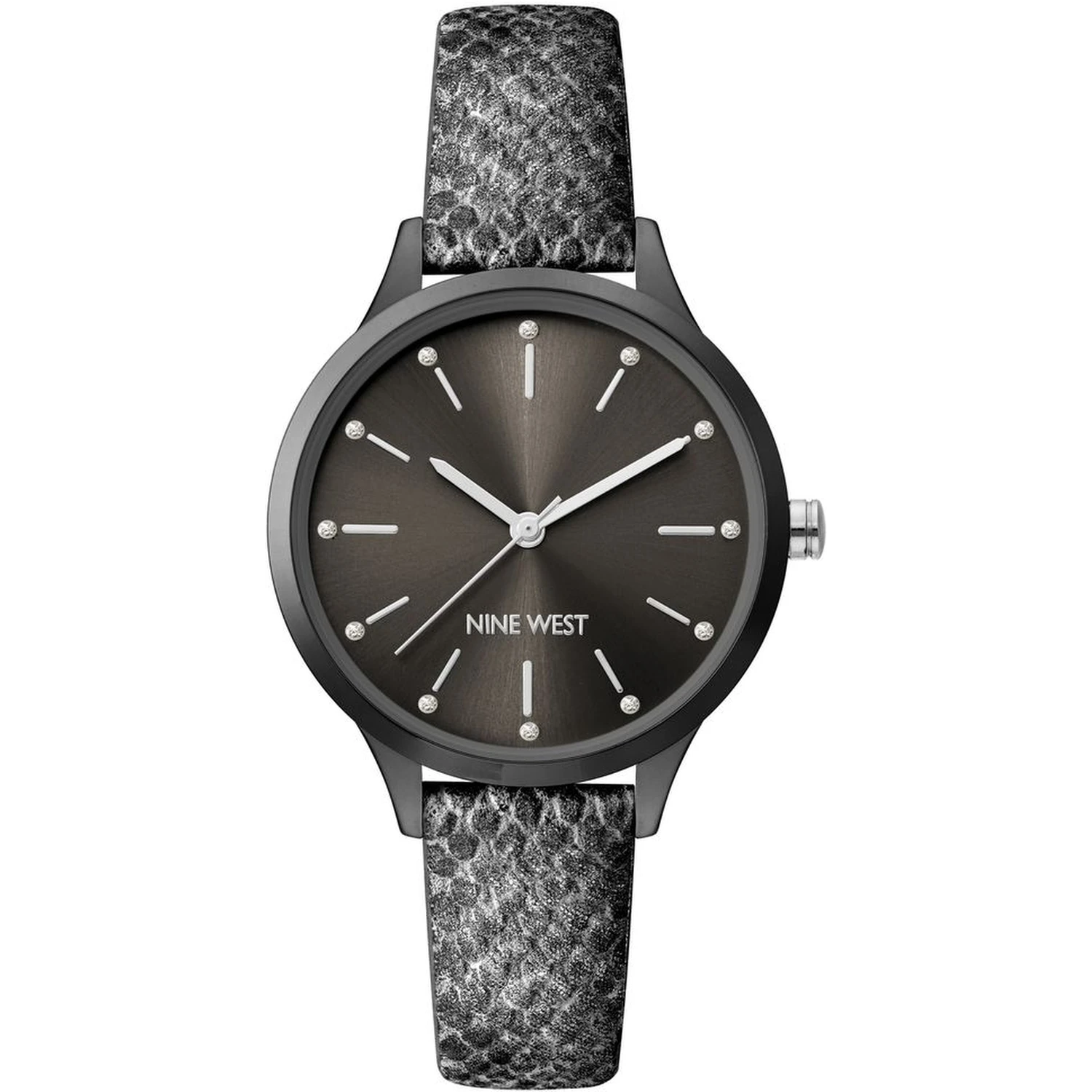 Black Leather Dress Watch
