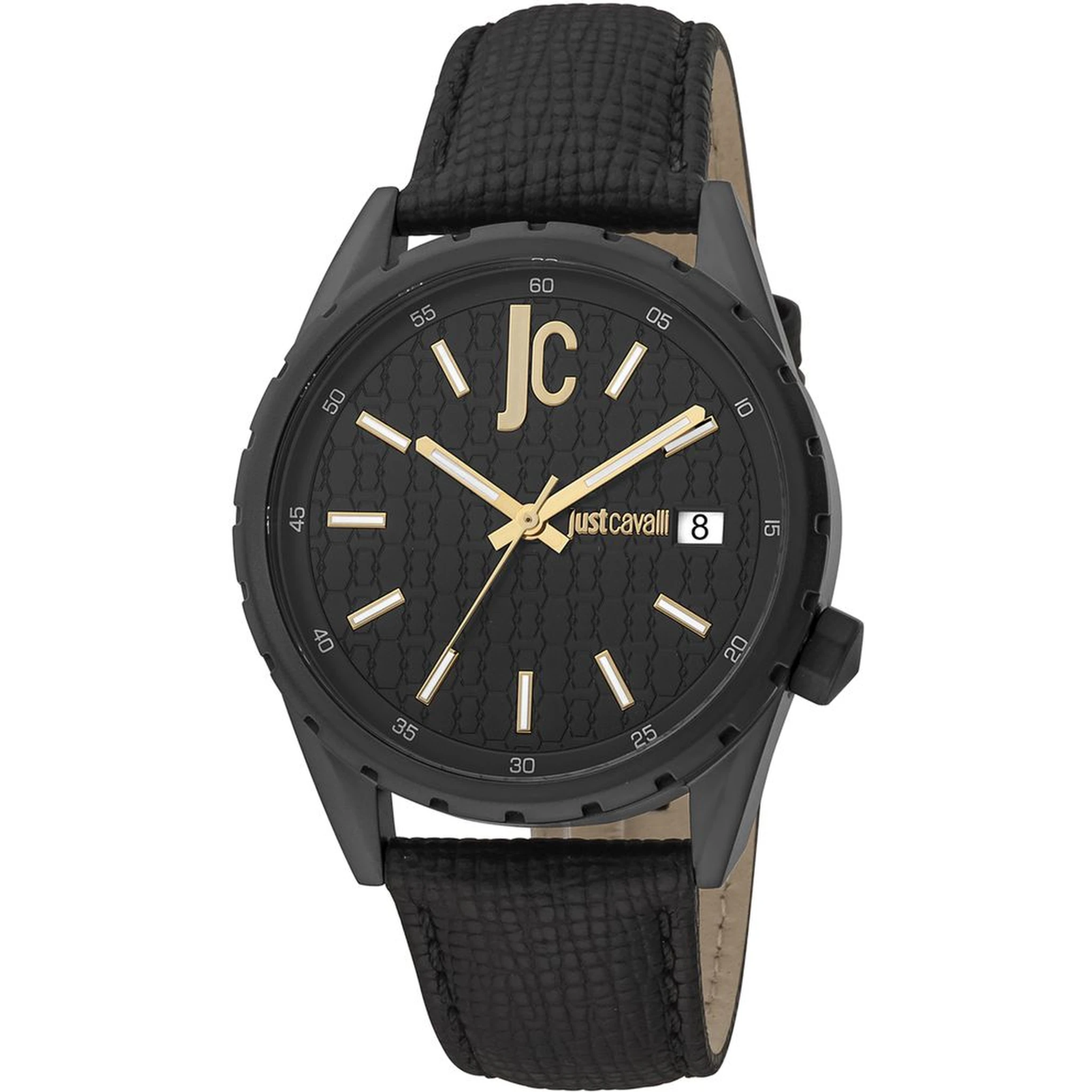 Black Leather Dress Watch