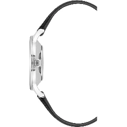 Black Leather Dress Watch