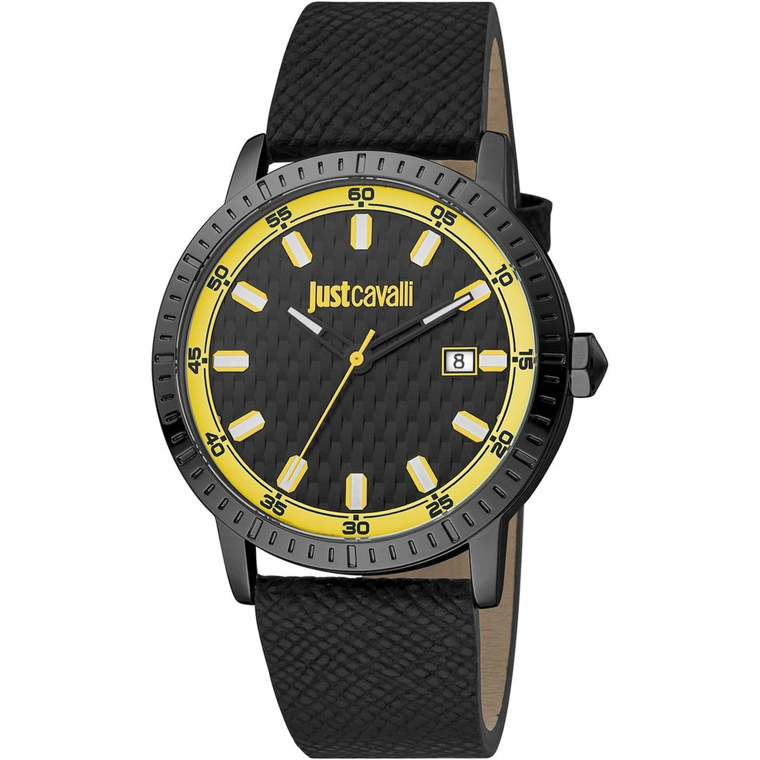 Black Leather Dress Watch