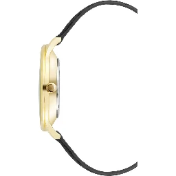 ساعة يد رسمية من الجلد الأسود