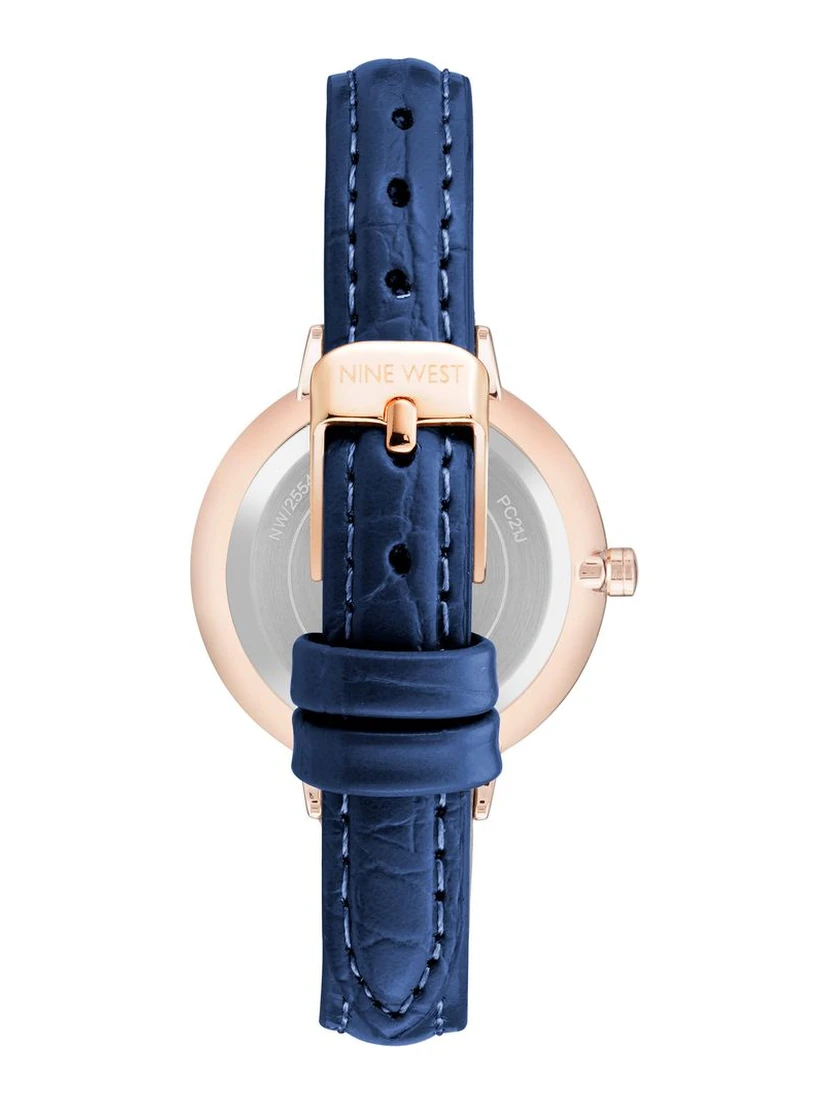 Blue Leather Dress Watch