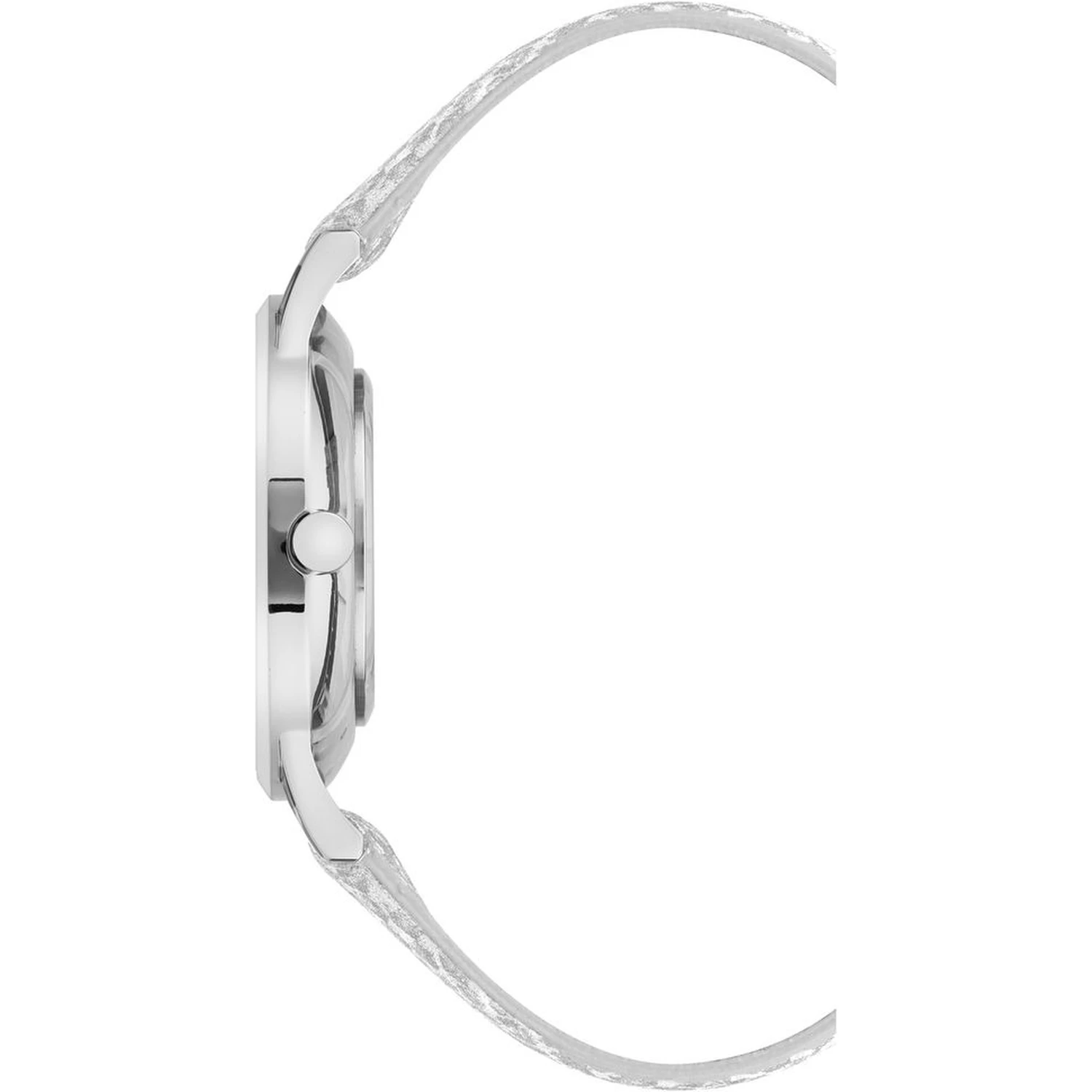 Gray Leather Dress Watch