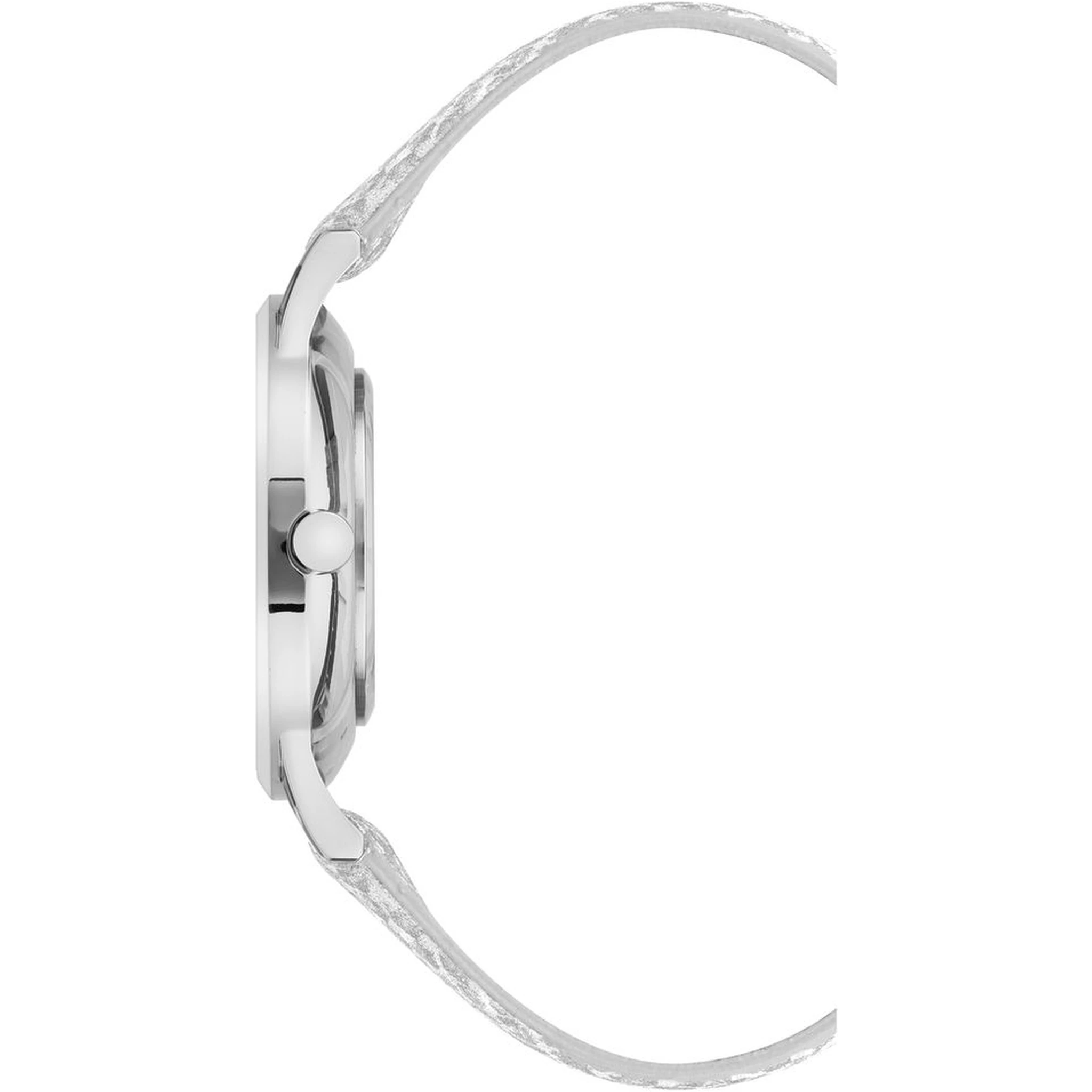 ساعة يد رسمية من الجلد الرمادي