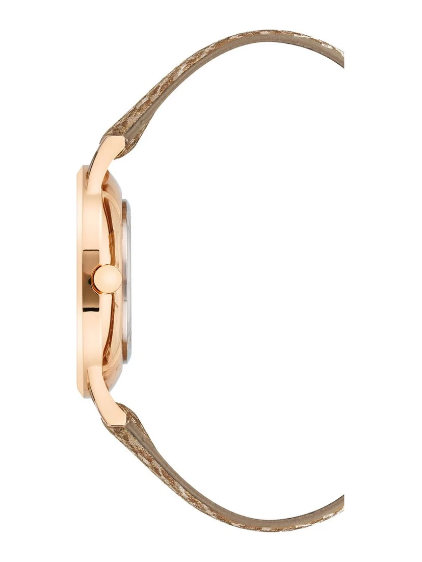 Multicolor Leather Dress Watch