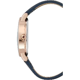 ساعة يد رسمية من الجلد الأزرق