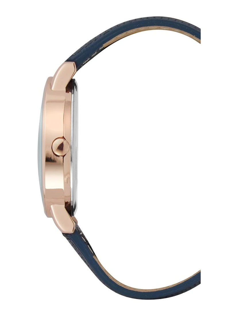 Blue Leather Dress Watch