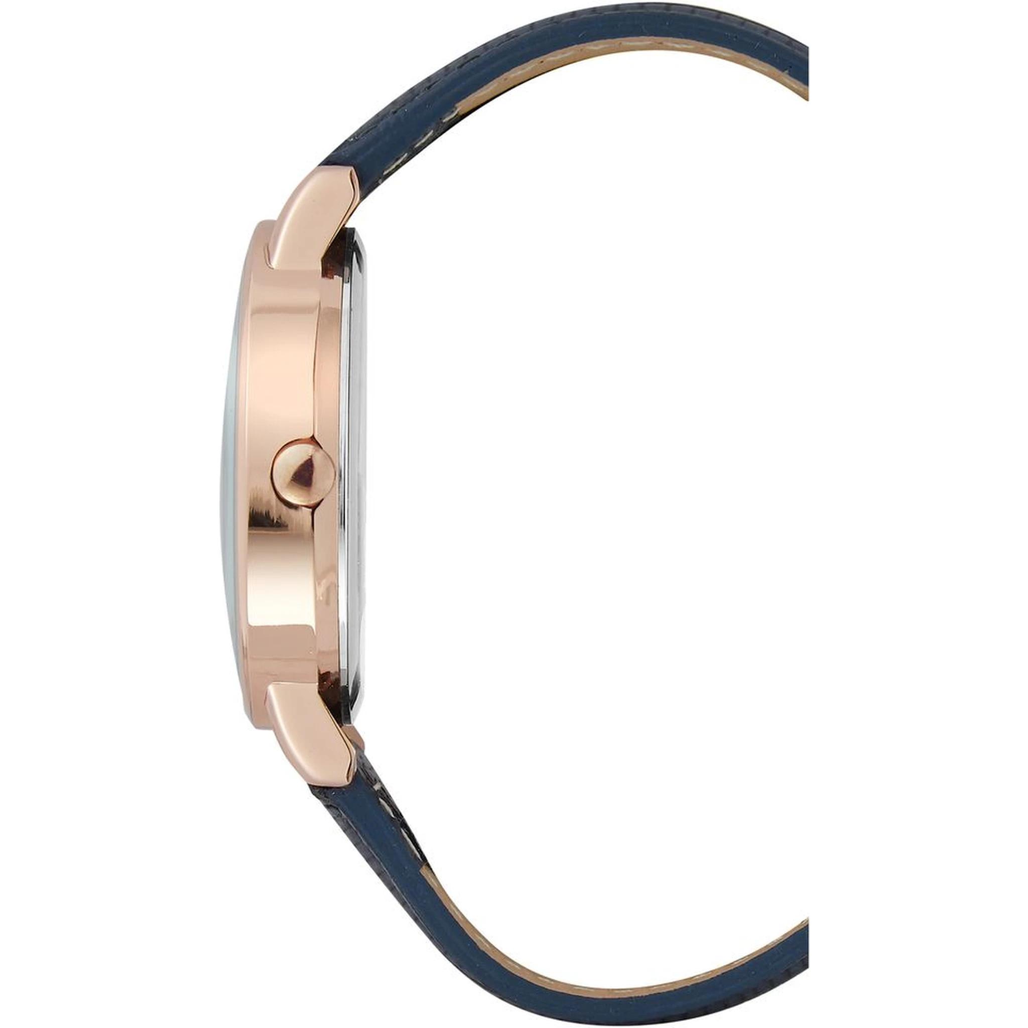 ساعة يد رسمية من الجلد الأزرق