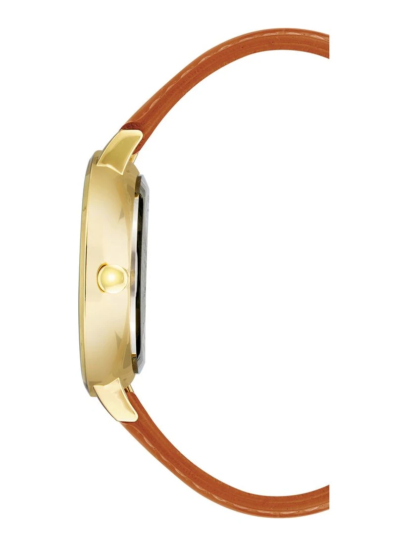Brown Leather Dress Watch