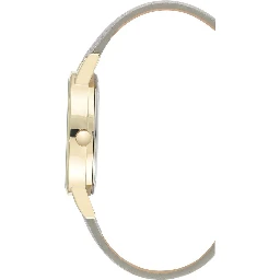 ساعة يد رسمية من الجلد الرمادي