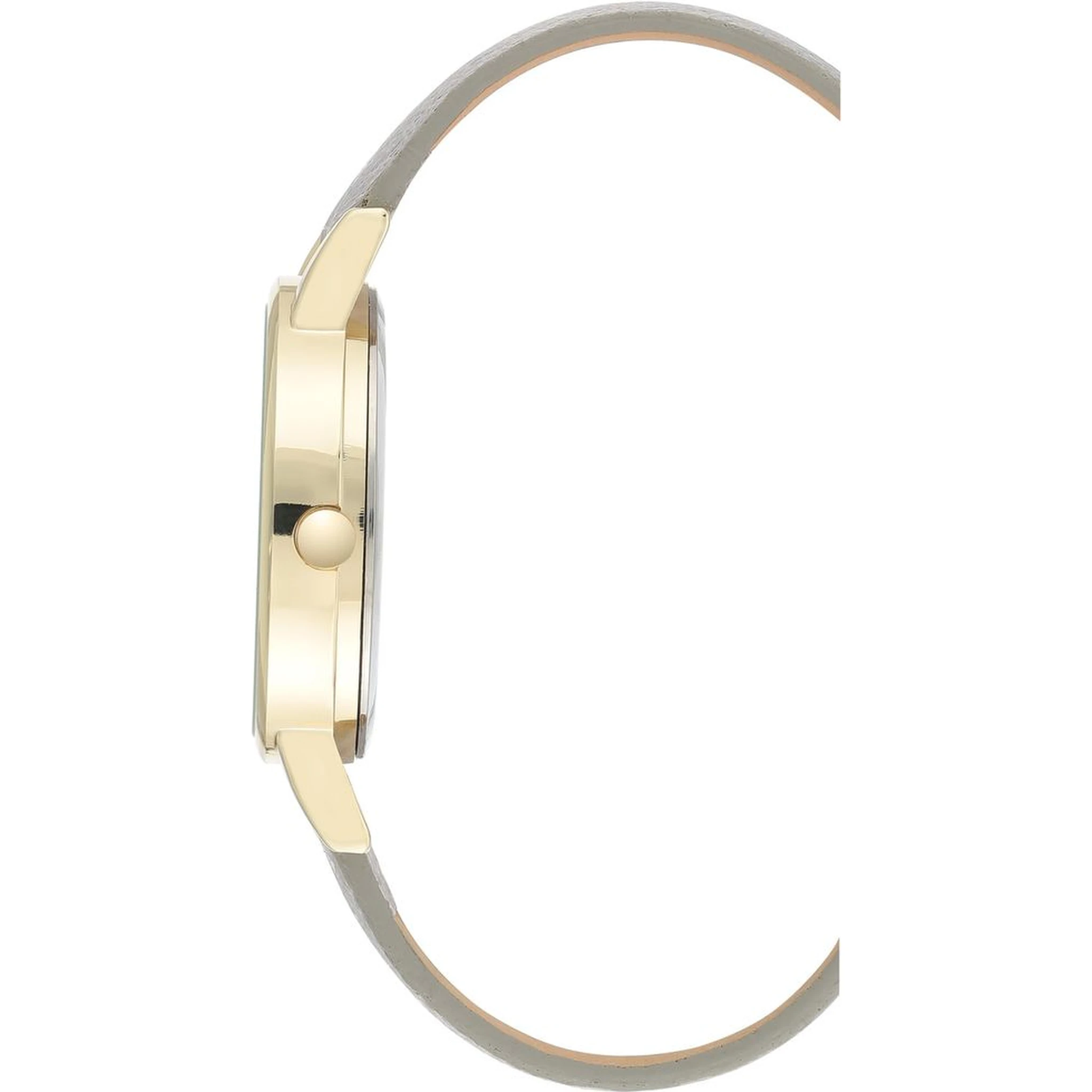 ساعة يد رسمية من الجلد الرمادي